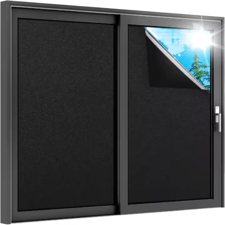 Nueva película de privacidad para ventana esmerilada, película adhesiva estática para ventana de vidrio con bloqueo UV, película para ventana extraíble, se aferra a ventanas de vidrio - 1