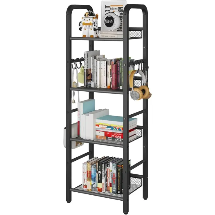 Estantería de 4 Niveles Minimalista Metal, Longitud de 36f, Ancho de 27an, Altura de 116al - 1