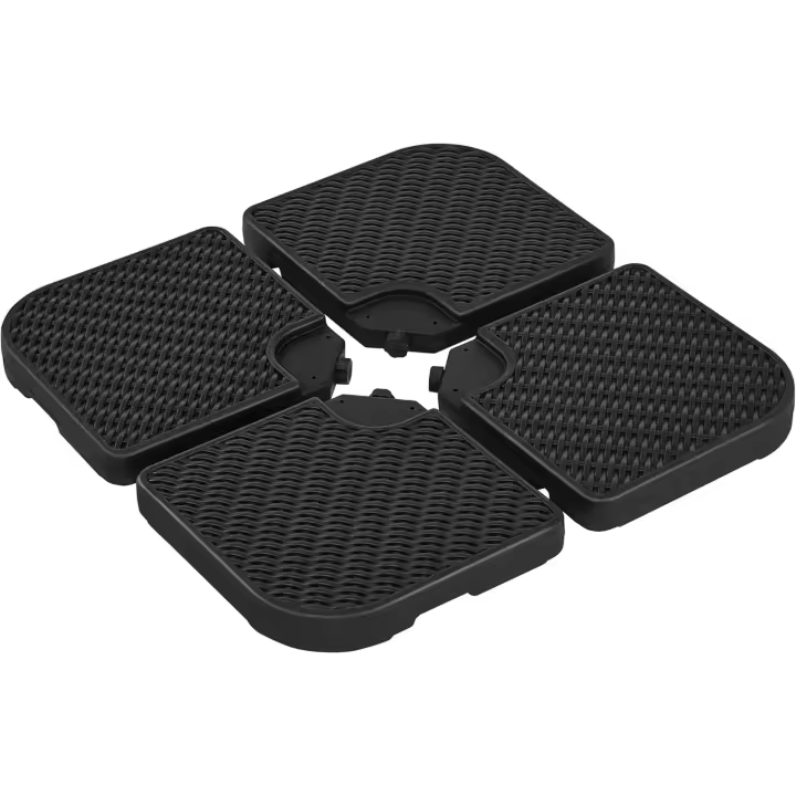 Soporte de Parasol Recargable Cuadrado 80kg de Arena/60L de Agua Total Diseño Trenzado - 1