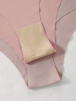 Paquete de 5 bragas de cintura alta sin costuras de colores surtidos, ropa interior y lencería para mujeres - details 1