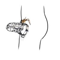 Juguetes sexuales para hombres BDSM, dispositivos de castidad masculina, candados para pene, restricciones sexuales, lealtad al marido, grandes jaulas de metal para el pene, - details 3