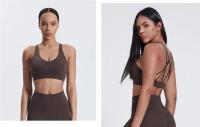 SHINBENE-Sujetador deportivo con tirantes, sostén Sexy con relleno y espalda cruzada para entrenamiento de Yoga y gimnasio, Super Cloud, 2,0 - details 8