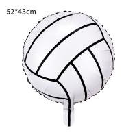 Globo de película de aluminio para fiesta de cumpleaños, decoración de Ambiente, Copa del Mundo, fútbol, Rugby, blanco y negro - details 3