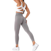NVG Leggings de gimnasio sin costuras para mujer, suaves para entrenamiento, ropa de yoga de LICRA de cintura alta - details 23