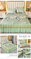 Juego de Sábanas de Dormitorio de Doble Cama de Encaje Clásico de Cuero Royal Azul 3Pcs - details 18