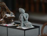 Pequeños monjes budistas, figuritas de budismo tibetano, estatua de piedra de Buda, adorno de coche de jardín, meditación, decoración del acuario del hogar - details 8