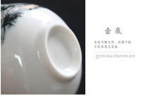 Oferta especial Taza de cerámica, cuenco con tapa, juego de té Kung Fu de porcelana azul y blanca, juego de regalo de boda - details 6