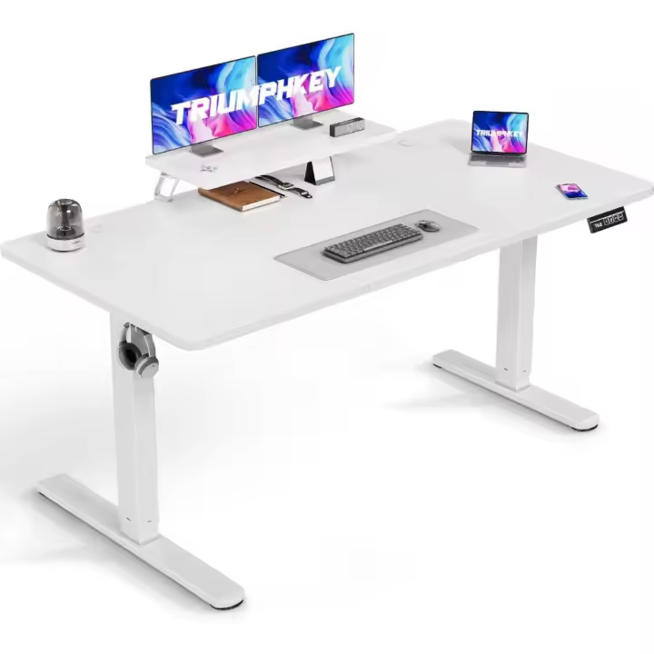 Escritorio Elevable Eléctrico Mesa de Escritorio en Altura con Estantes para Monitor - 1