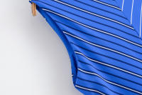 Ropa de mujer europea y americana, vestido largo a rayas de cuello alto semi temperamento de moda - details 6