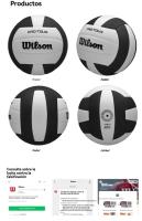 Balón de Voleibol Wilson Oficial - Diseño Contrastante Blanco/Negro en PU Minimalista - Talla 5 Estándar para Exterior - details 3