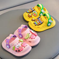 Sandalias para niñas, zapatillas de verano de interior de suela suave antideslizante para bebés, zapatos con agujeros para niños de dibujos animados con bolsa - details 2