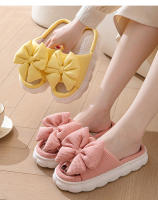 Four Seasons Home lindo hogar zapatillas de lino de fondo engrosado zapatillas antideslizantes para el hogar interior de las mujeres. - details 10