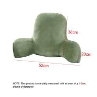 Cojín de respaldo con brazo para descanso de lectura soporte de cintura silla de oficina coche asiento sofá cojín lumbar de terciopelo - details 1