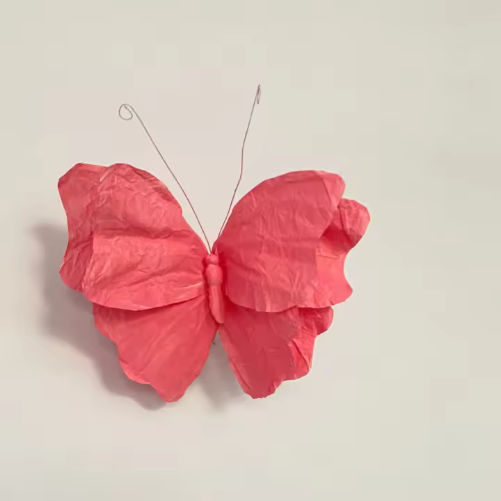 NUEVAS flores artificiales de papel con forma de mariposa, flores artificiales, fondo colorido, mariposa falsa, pared con cabeza de flor de gran escala de 30cm - 1