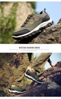 Zapatos de senderismo para hombre, zapatillas de deporte resistentes al deslizamiento, botas de montaña con cordones, talla grande 39-48 - details 9