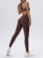 Conjunto de Yoga Deportivo con Cremallera de Cuello Alto Sin Mangas Talla Delgada Cinturón Elástico - details 17