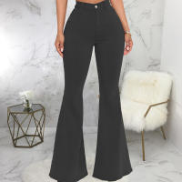 Pantalones acampanados de mezclilla elástica ajustados a la cintura HSF99 Fashion - details 84