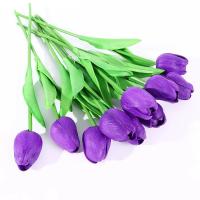 Flores artificiales de tulipanes para jardín, ramo de flores falsas para decoración de boda, fiesta, hogar, 10 piezas - details 15