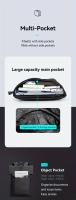 Mochila de gran capacidad de Mark Ryden - Ligera, correa ajustable, cierre con cremallera, forro de poliéster, estilo casual, ideal para viajes y escuela, mochila de viaje |   Mochila de estilo casual |   Bolsa con correa ajustable - details 2