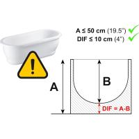 Asiento Bañera Adulto con Asa Acolchada, Silla Personas Mayores, Banco Transferencia, Taburete Antideslizante, Blanco - details 1