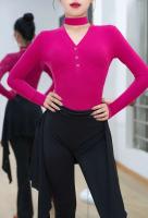 Trajes modernos para mujer, tops de baile social personalizados y cómodos para bajar de peso, trajes de práctica de tango Chacha Samba - details 7