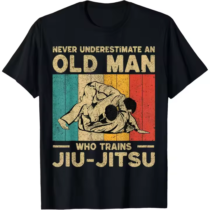 Camiseta para hombre Never Underestimate An Old Man BJJ Jiu Jitsu brasileño - 1