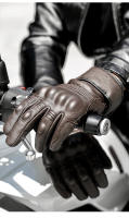 Guantes de cuero Real para motocicleta, impermeables, a prueba de viento, cálidos, transpirables, táctiles, para invierno y verano - details 12