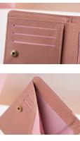 Cartera de cuero PU para mujer, monederos de cuero, tarjetero, monederos portátiles plegables para mujer - details 5