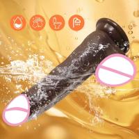 Consolador grande negro, consoladores telescópicos con calefacción, vibrador masajeador, vibradores de punto G realistas enormes, Juguetes sexuales sexis para adultos 18 - details 5
