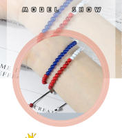 Pulsera de Piedra Natural de 4mm Diseño de Bandera Nacional Joyería de Pareja - details 4