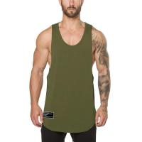 Camiseta deportiva de algodón sin mangas para hombre, chaleco de entrenamiento, ropa de gimnasio, Canotte, culturismo - details 7