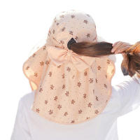 Gorra de Sol de Verano con Borla Grande Protección UV Gorra de Malla Facial Extraíble - details 5