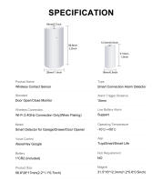 GIRIER Sensor de Puerta y Ventana Inteligente Detector de Contacto Inalámbrico para Automatización del Hogar y Seguridad No se Requiere Un Hub - details 11