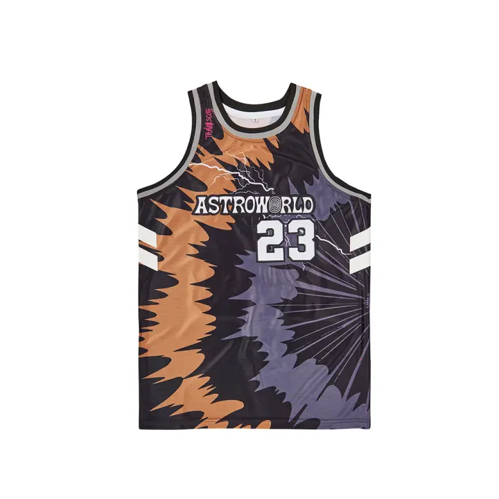 Camiseta de baloncesto de película para hombre, camisa de deportes al aire libre cosida Travis 23 - 1
