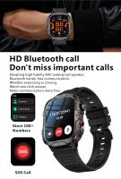 2025 Nuevo reloj inteligente militar para exteriores Pantalla AMOLED HD de 1,96 pulgadas, linterna LED, llamada Bluetooth, frecuencia cardíaca y presión arterial 100+ Modo deportivo Reloj inteligente resistente al agua - details 7