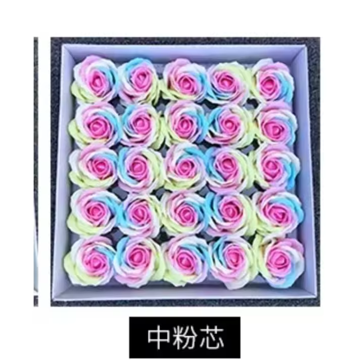 Jabón de rosas grandes para decoración del Día de San Valentín, pétalos de flores artificiales, adorno de fiesta, regalo de flores, 16 unids/lote por caja - 1
