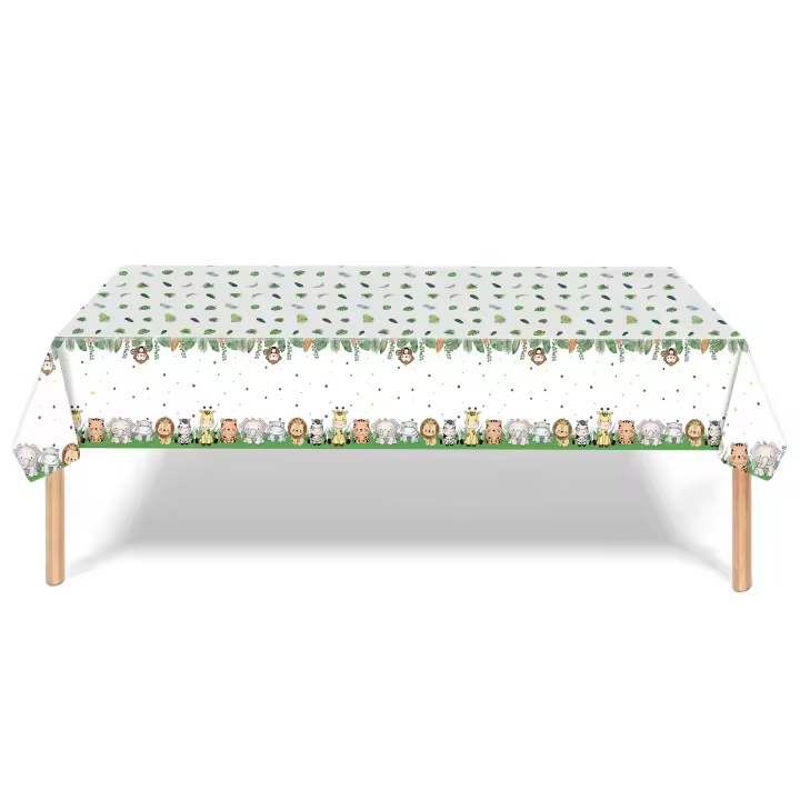Mantel Jungla, Manteles Fiesta Safari Mantel Cumpleaños Desechable Plástico Impermeable - 1
