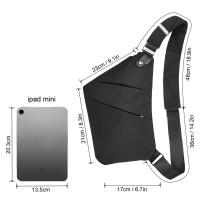 Bolso de hombro impermeable para hombre, mochila antirrobo con múltiples usos - details 1