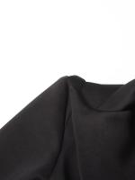 Vestido Mini de Parches y Lentejuelas de Cintura Alta Manga Larga con Abalorio Perlas Esculpidas - details 3