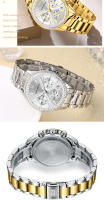 Reloj de Lujo para Mujer – Brillo Nocturno, Calendario, Brazalete de Acero Inoxidable, Elegante Reloj de Pulsera - details 11