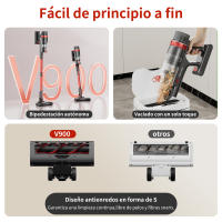 PrettyCare V900 Aspiradora de mano con batería extraíble, 520W, 52000PA, potencia de succión, aspiradora con pantalla táctil LED, aspiradora inalámbrica para el hogar, el coche y el pelo de mascotas - details 4