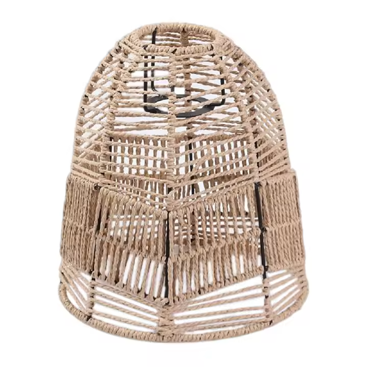 Pantalla de lámpara colgante de ratán tejido para cocina, Isla, Hotel, dormitorio, estilo C - 1