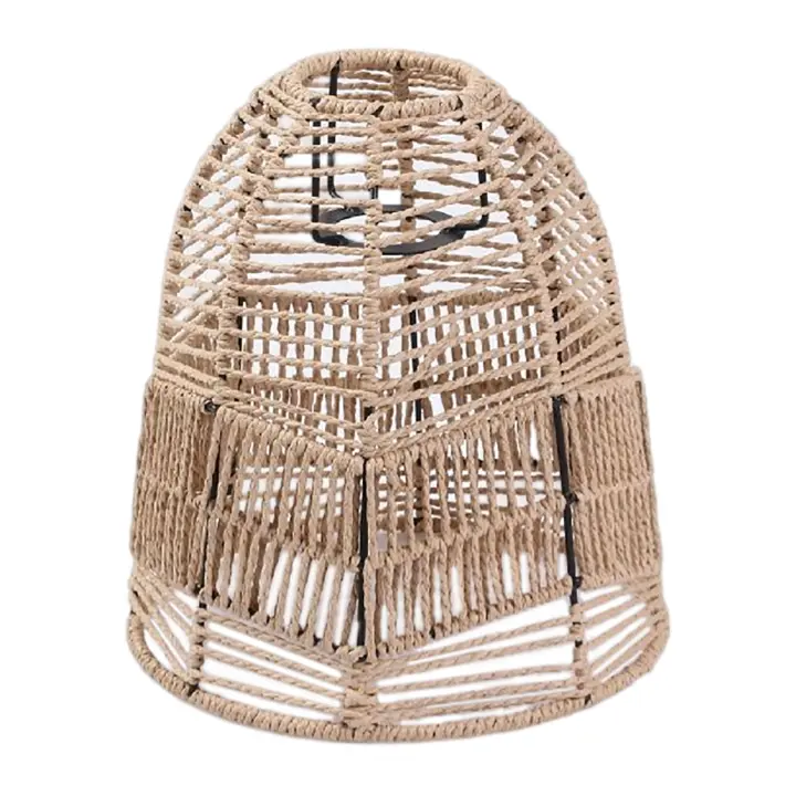 Pantalla de lámpara colgante de ratán tejido para cocina, Isla, Hotel, dormitorio, estilo C - 1