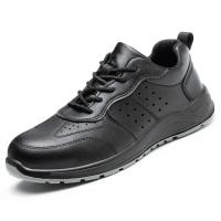 Zapatos de trabajo de seguridad con aislamiento de 6KV para hombres y mujeres, zapatos de cuero negros impermeables, zapatos de cocina antideslizantes, botas indestructibles - details 4