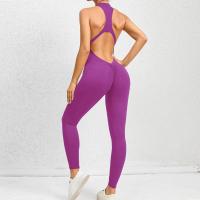 Conjuntos de Yoga de una pieza para mujer, ropa sin mangas, chaleco, mono corto de ejercicio, deporte, gimnasio, entrenamiento, Fitness, pantalones con espalda cruzada, 2025 - details 48