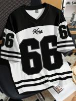 Camiseta de fútbol deportiva con cuello en V para hombre, camiseta de fútbol n. ° 66, ropa informal transpirable de manga corta de gran tamaño, ropa de calle - details 1