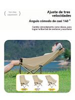 Silla reclinable jardin plegable portatil camping multifunción al aire libre - details 14