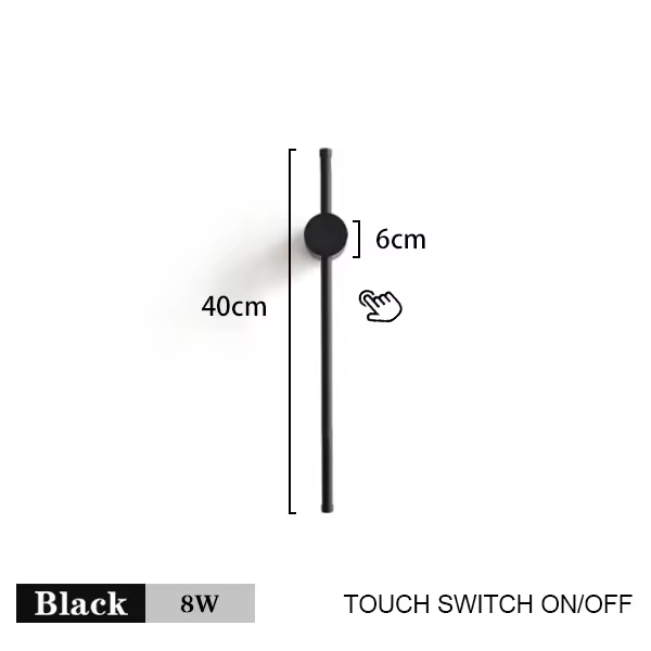 Lámpara de Pared LED Moderna PARKSON Interruptor Táctil Luz de Sala de Estar para Decoración del Hogar Altura de 80cm 100cm 120cm - 1