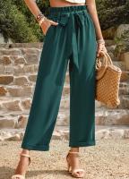 Pantalones de pierna ancha de moda de oficina de mujer de estilo clásico de cintura alta - details 13
