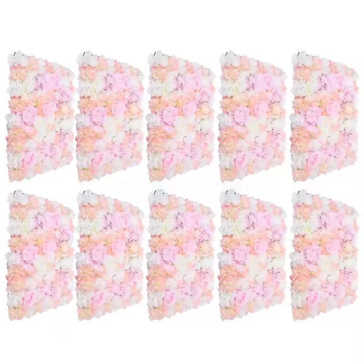 Flor de seda Artificial, Hortensia, Panel de pared, decoración para banquete, boda y fiesta, 10 piezas - 1